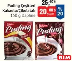 DAPHNE PUDİNG ÇEŞİTLERİ KAKAOULU/ÇİKOLATALI